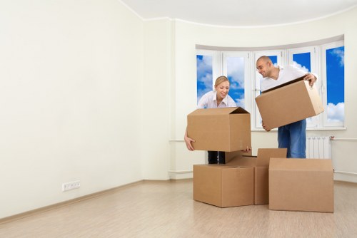 Household items packed for long-term storage in Tolworth